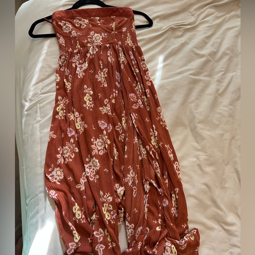 Strapless Free People Floral Dress - never been worn